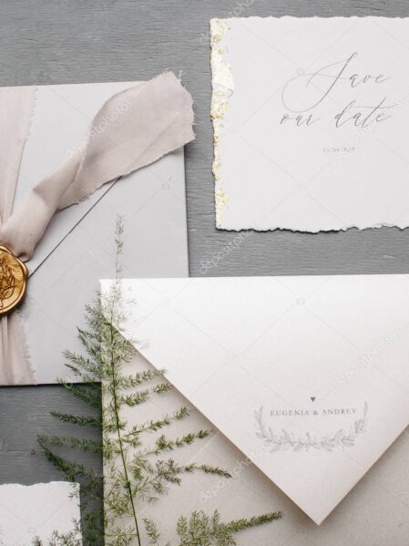 Detailaufnahme von Ringen, Album und Kamera auf Holztisch