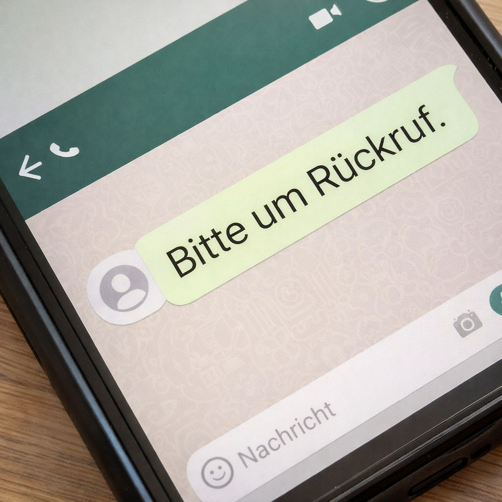 Nachricht auf dem Smartphone